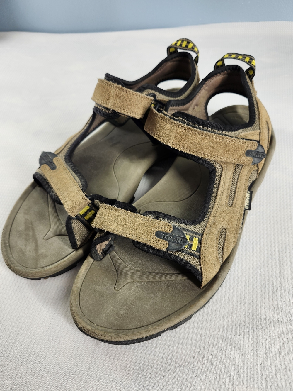 Teva 6571 Mens Suede Sport Hiking Sandals Hook & Loop Adjustable Strap US 13